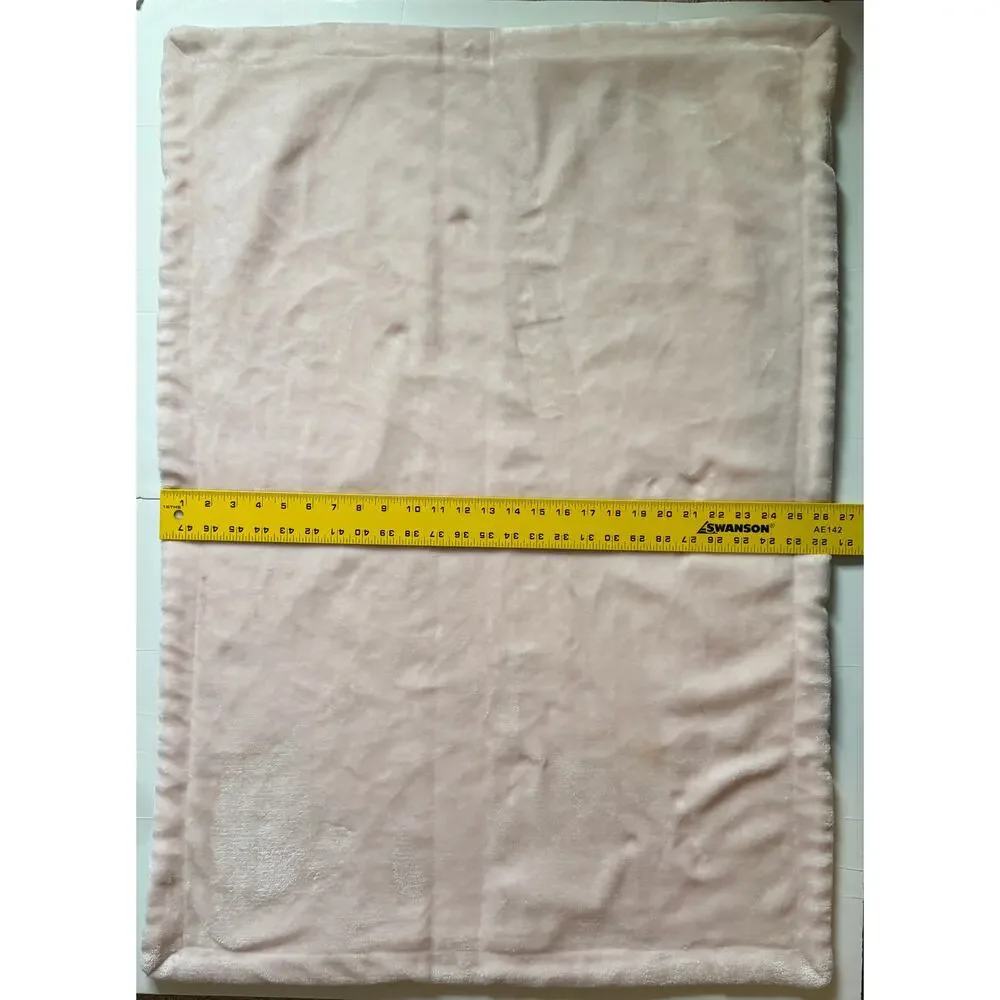 Mon Lapin Pink Blush White Sherpa Plush Baby Blanket Lovey Kids Security Soft